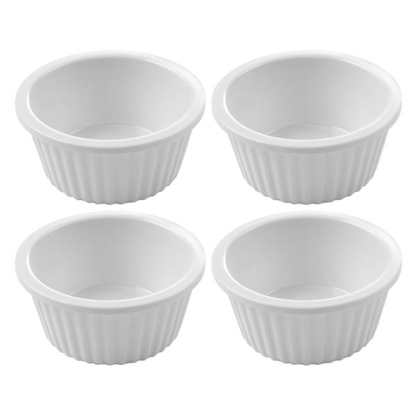 HENDI Auflaufförmchen - 4 Stk, Fine Dine 35 ml 0,035 l, 4 Stk, Ø 60 x 25 mm