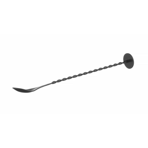 Bild 1 HENDI Barlöffel mit Stößel BarUp Schwarz 280 x 35 mm