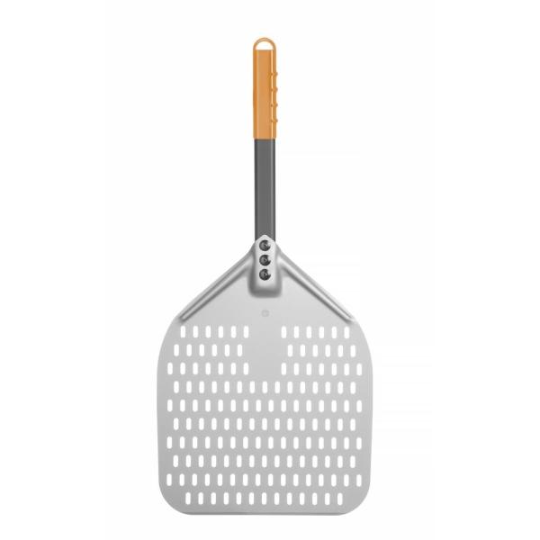 HENDI Pizzaschaufel - eckig gelocht kurzer Griff 300 x 660 mm