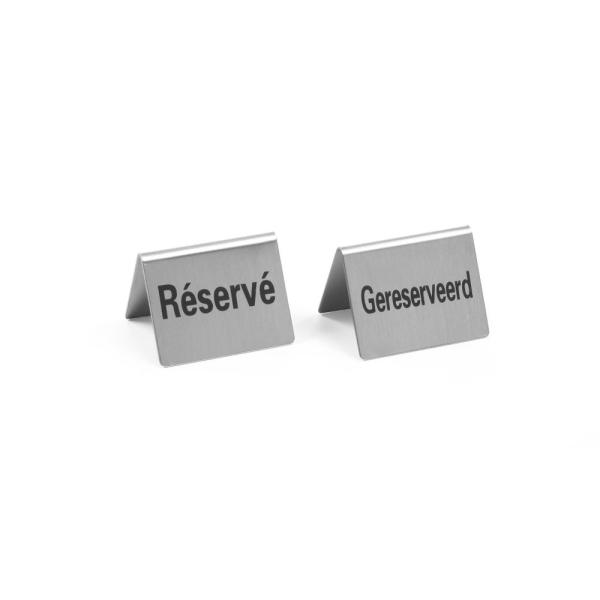 HENDI Tischschild Reserviert - 4 Stk, Gereserveerd 50 x 35 x 40 mm