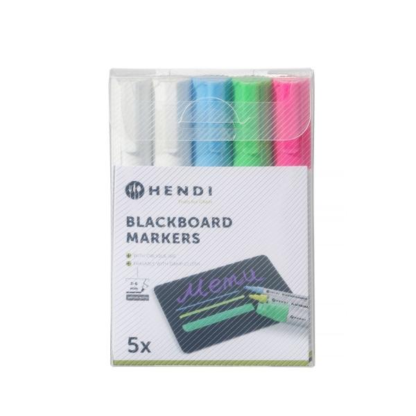 HENDI Kreidemarker 6 mm 1 x  pink 1 x  grün 1 x  blau 2 x  weiß