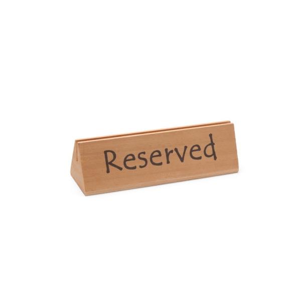 HENDI Tischschild Reserviert "reserved" 152 x 44 x 44 mm