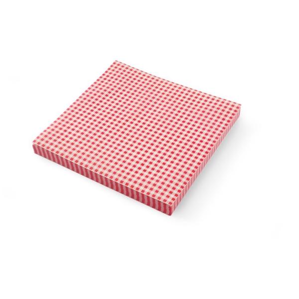HENDI Einschlagpapier fettdicht - 500 Stk, Karomuster 500 Stk, 306 x 305 mm
