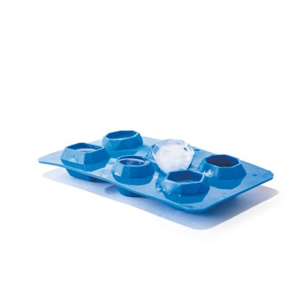 HENDI Eiswürfelform edelsteinförmig BarUp Blau 2 Stk, 190 x 105 x 30 mm
