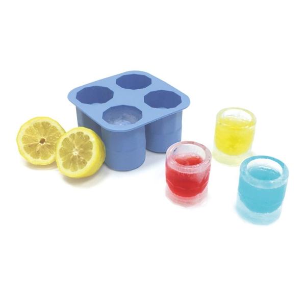 HENDI Eiswürfelform Shotglas BarUp Blau 122 x 122 x 60 mm