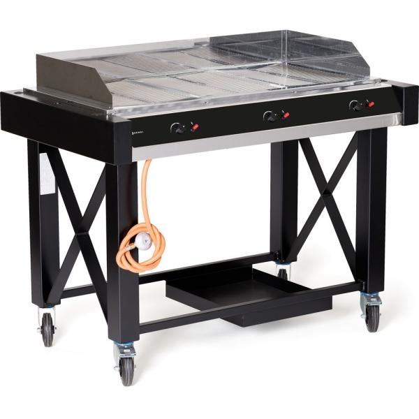 HENDI Gasgrill Atlanta Schwarz 13kW 1285 x 770 x 917 mm