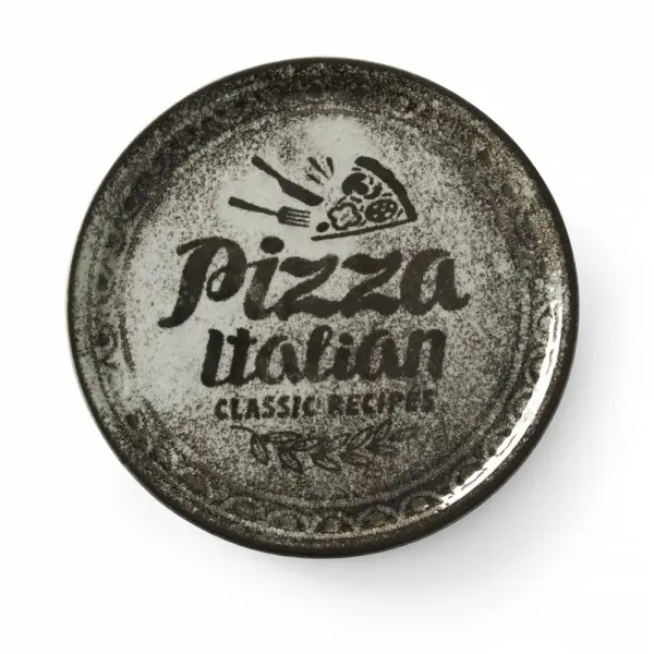 HENDI Pizzateller Recipe Collection Schwarz Schwarz Ø 310 mm  1 Karton = 6 Stück