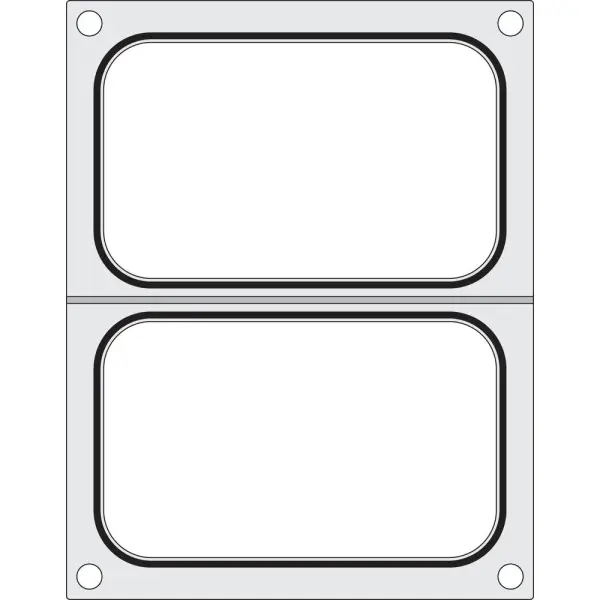HENDI Matrize für Versiegelungsmaschine zwei Behälter (178 x 113 mm)  