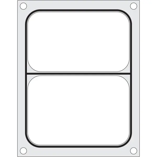 HENDI Matrize für Versiegelungsmaschine ein zweiteiliger Behälter (227 x 178 mm) 