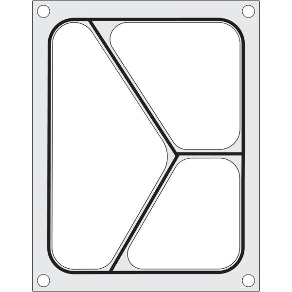 HENDI Matrize für Versiegelungsmaschine ein dreiteiliger Behälter (227 x 178 mm)