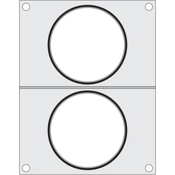 HENDI Matrize für Versiegelungsmaschine zwei runde Behälter (ø115 mm)  