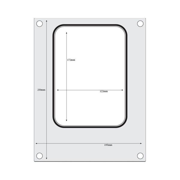 Bild 1 HENDI Matrize für Versiegelungsmaschine ein Behälter (187 x 137 mm)
