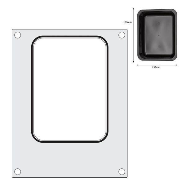 Bild 2 HENDI Matrize für Versiegelungsmaschine ein Behälter (187 x 137 mm)