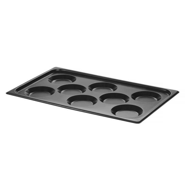HENDI Blech für Eier mit Antihaftbeschichtung CONVECTOMAT EGGPLATE GN 1/1 Schwarz, 530 x 325 x 26 mm