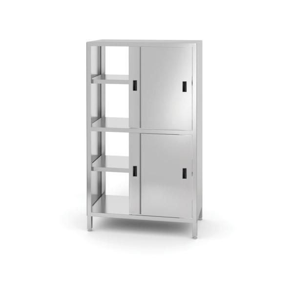 HENDI Durchreicheschrank mit Trennwand und Schiebetüren – verschraubt Kitchen Line, 800 x 500 x 1800 mm