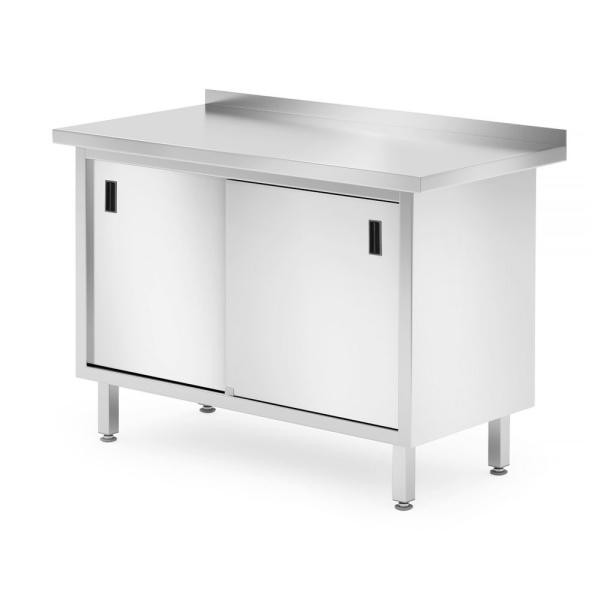 HENDI Wandtischschrank mit Schiebetüren – verschweißt Profi Line 1200 x 600 x 850 mm
