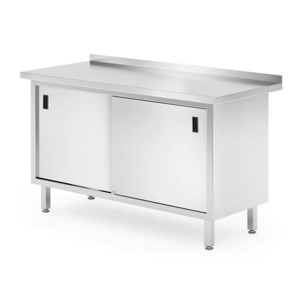 HENDI Wandtischschrank mit Schiebetüren – verschweißt Profi Line 1400 x 600 x 850 mm