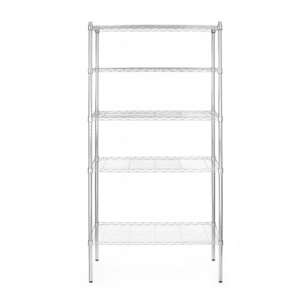 HENDI Lagerregal mit 5 Regalen Chrom 910 x 455 x 1830 mm