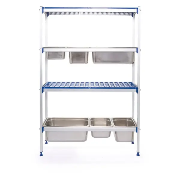 HENDI Regalsystem aus Aluminium für GN Behälter 1120 x 355 x 1685 mm  