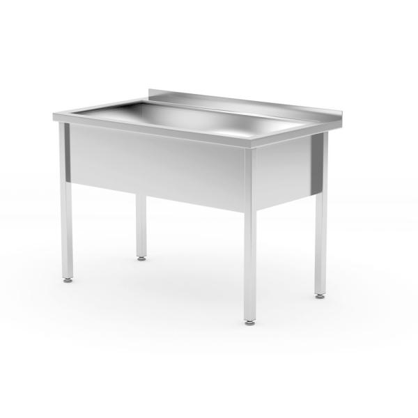 HENDI Einzelspültisch - geschweißt Tiefe 700 mm Becken 300 mm Profi Line 800 x 700 x 850 mm
