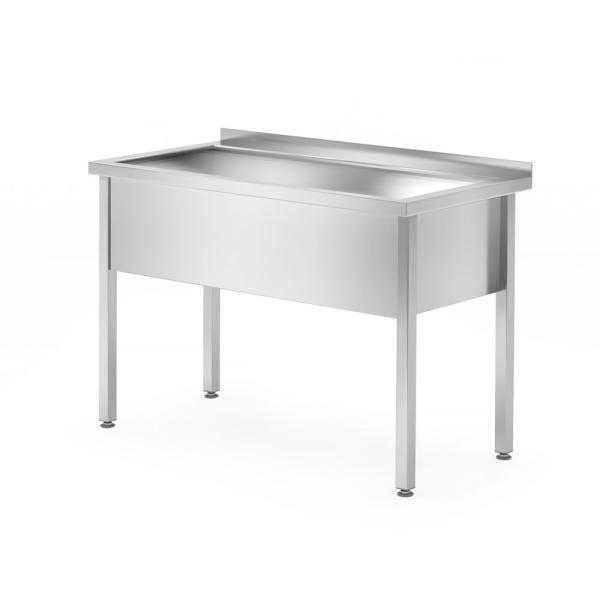 HENDI Einzelspültisch - geschweißt Tiefe 700 mm Becken 300 mm Profi Line 1000 x 700 x 850 mm