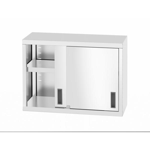 HENDI Wandschrank – verschweißt mit Schiebetüren Profi Line 800 x 300 x 600 mm