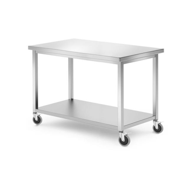 HENDI Mobiler Tisch mit Ablage – verschraubt Kitchen Line 1200 x 600 x 850 mm