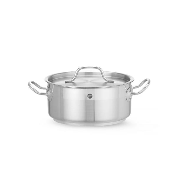 HENDI Kochtopf niedrig - mit Deckel Profi Line 2,8 l, Ø 200 x 90 mm