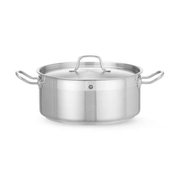 HENDI Kochtopf niedrig - mit Deckel Profi Line 7,5 l, Ø 280 x 120 mm