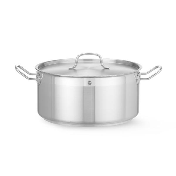 HENDI Kochtopf niedrig - mit Deckel Profi Line 12 l, Ø 320 x 150 mm