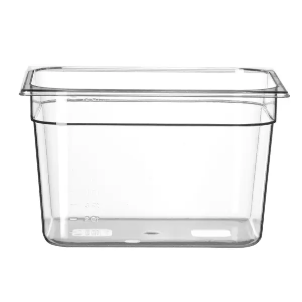 HENDI Gastronorm-Behälter 1/2 Profi Line GN 1/2 12,5 l, Transparent 325 x 265 x 200 mm Temperaturbeständig bis 110°C