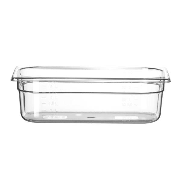 HENDI Gastronorm-Behälter 1/3 Profi Line GN 1/3 4 l, Transparent 325 x 176 x 100 mm Temperaturbeständig bis 110°C