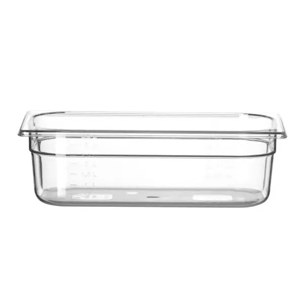 HENDI Gastronorm-Behälter 1/3 Profi Line GN 1/3 4 l, Transparent 325 x 176 x 100 mm Temperaturbeständig bis 110°C