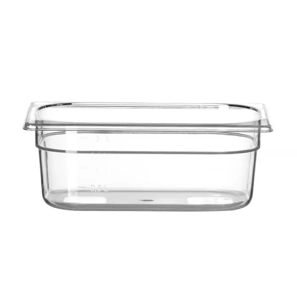 HENDI Gastronorm-Behälter 1/4 Profi Line GN 1/4 2,8 l, Transparent 265 x 162 x 100 mm Temperaturbeständig bis 110°C