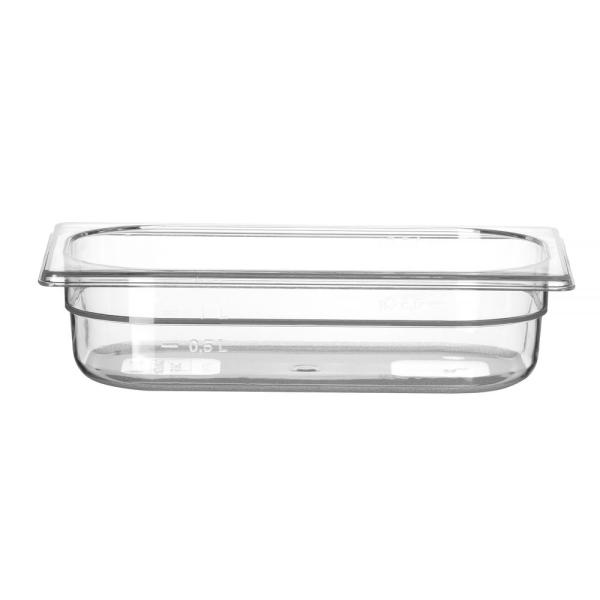 HENDI Gastronorm-Behälter 1/4 Profi Line GN 1/4 1,8 l, Transparent 265 x 162 x 65 mm