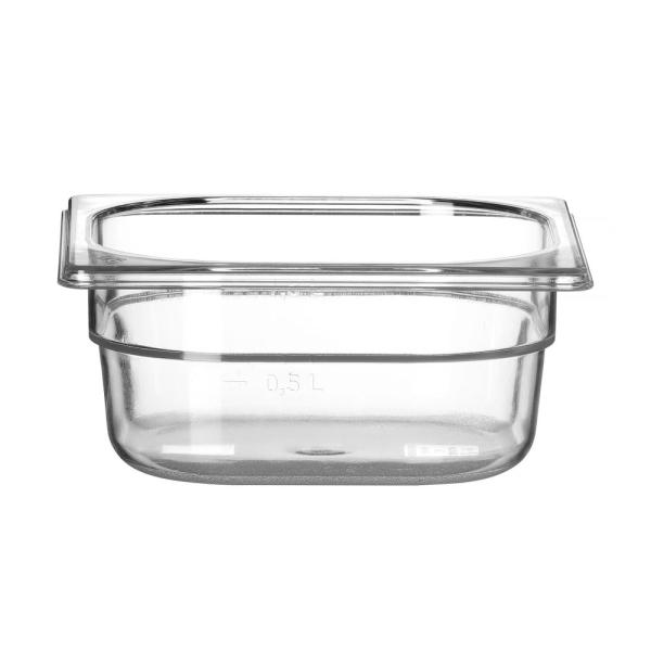 HENDI Gastronorm-Behälter 1/6 Profi Line GN 1/6 1 l, Transparent 176 x 162 x 65 mm