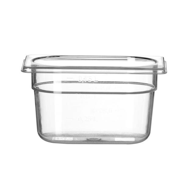 HENDI Gastronorm-Behälter 1/9 Profi Line GN 1/9 1 l, Transparent 176 x 108 x 100 mm