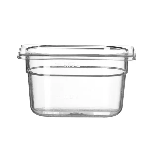 HENDI Gastronorm-Behälter 1/9 Profi Line GN 1/9 1 l, Transparent 176 x 108 x 100 mm 