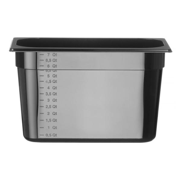 HENDI Gastronorm-Behälter 1/3 Profi Line GN 1/3 7,8 l, Schwarz 325 x 176 x 200 mm