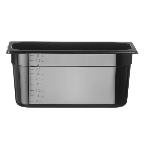 HENDI Gastronorm-Behälter 1/3 Profi Line GN 1/3 5,7 l, Schwarz 325 x 176 x 150 mm