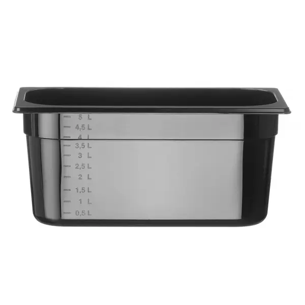 HENDI Gastronorm-Behälter 1/3 Profi Line GN 1/3 5,7 l, Schwarz 325 x 176 x 150 mm 