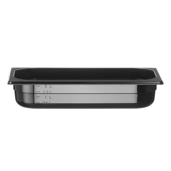 HENDI Gastronorm-Behälter 1/3 Profi Line GN 1/3 2,5 l, Schwarz 325 x 176 x 65 mm