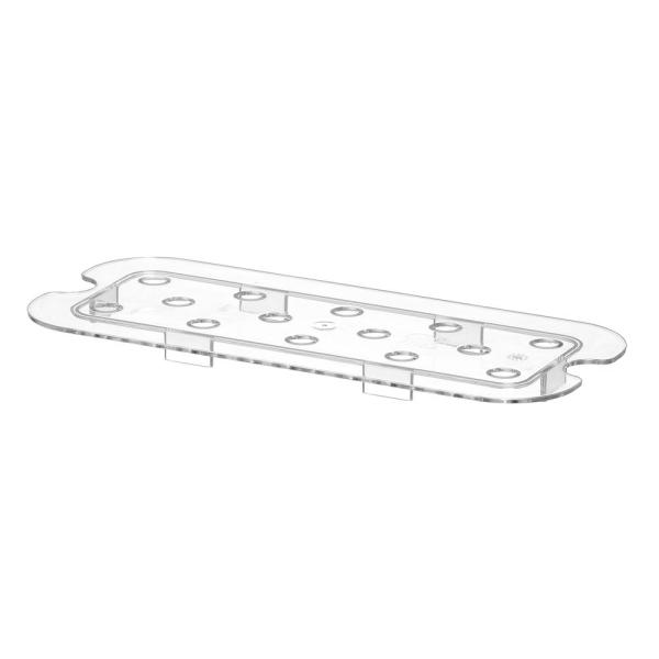 HENDI Perforiertes Abtropfgitter für Gastronorm-Behälter aus Polycarbonat Profi Line, GN 1/3, Transparent, 266 x 116 mm