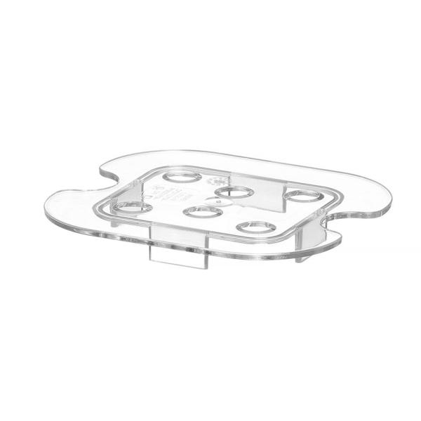 HENDI Perforiertes Abtropfgitter für Gastronorm-Behälter aus Polycarbonat Profi Line, GN 1/6, Transparent, 118 x 106 mm