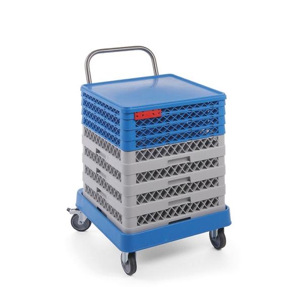 HENDI Trolley für Geschirrspülkörbe mit Griff 575 x 545 x 920 mm
