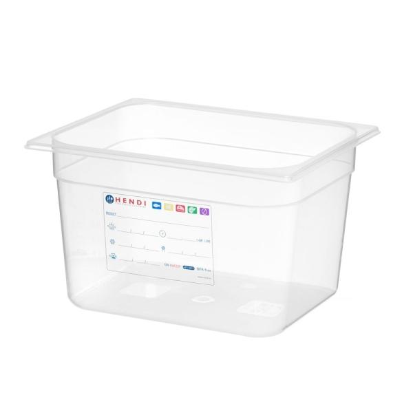 Bild 1 HENDI Gastronorm-Behälter 1/2 GN 1/2 12,5 l, Transparent 325 x 265 x 200 mm