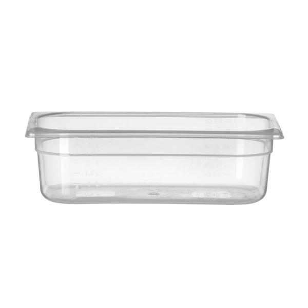 HENDI Gastronorm-Behälter 1/3 Profi Line GN 1/3 4 l, Transparent 325 x 176 x 100 mm Temperaturbeständig bis 80°C