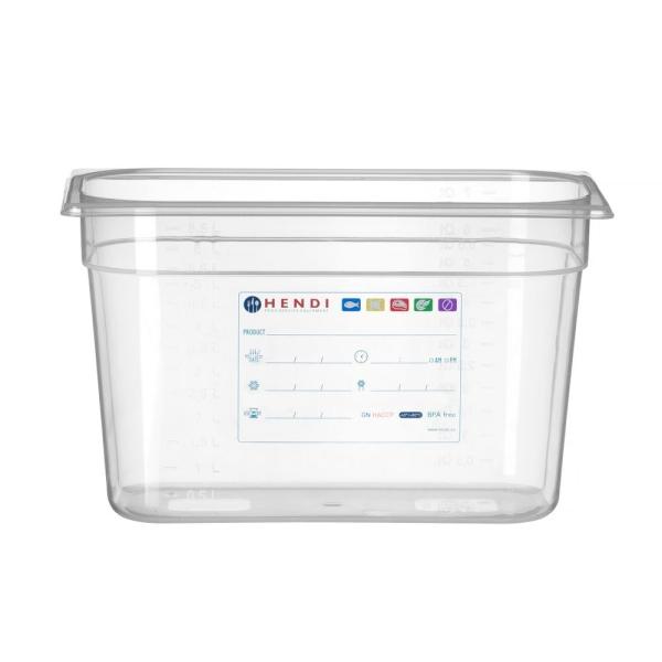 HENDI Gastronorm-Behälter 1/3 GN 1/3 7,8 l, Transparent 325 x 176 x 200 mm
