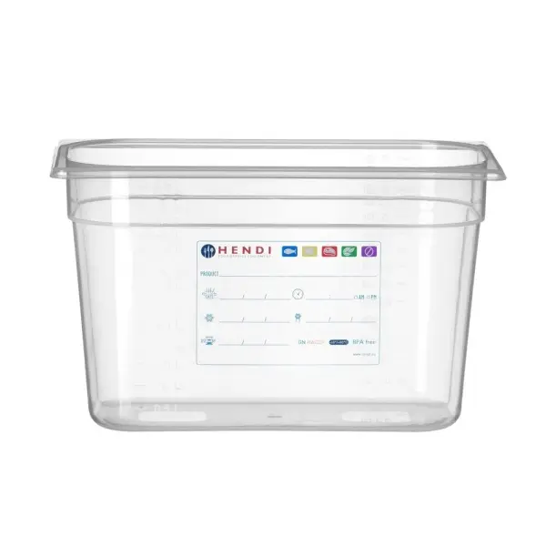 HENDI Gastronorm-Behälter 1/3 GN 1/3 7,8 l, Transparent 325 x 176 x 200 mm  
