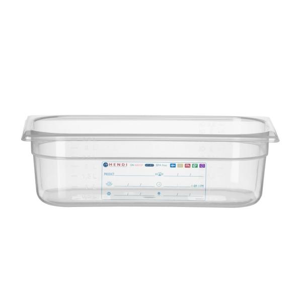 HENDI Gastronorm-Behälter 1/3 GN 1/3 4 l, Transparent 325 x 176 x 100 mm